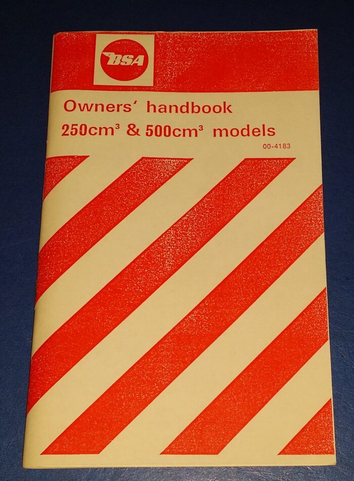 00-4183 BSA B25 & B50 Owners Handbook