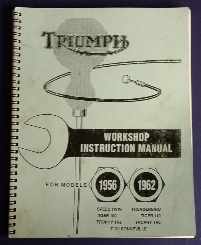 Triumph Pre Unit Service/Workshop Manual - 500cc / 650cc - 1956-62 - Reprint