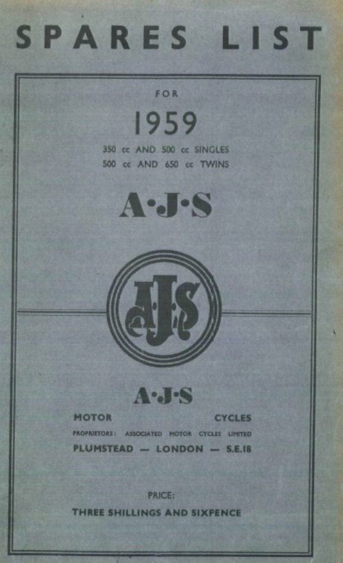 1959 AJS Parts list 0067 