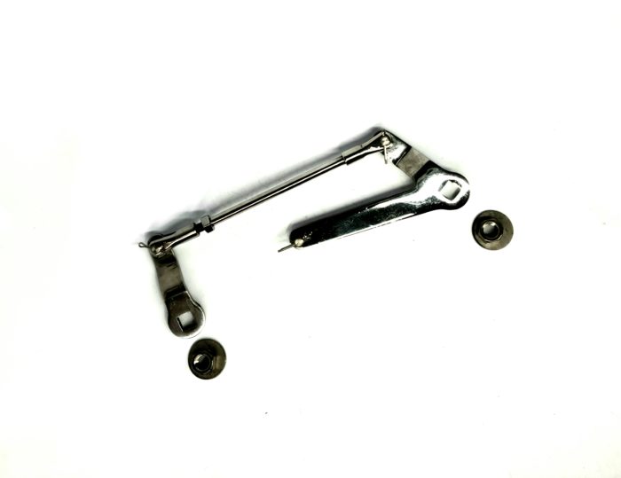 Twin Leading Shoe (TLS) Brake Lever and Rod Assembly - Stainless Steel