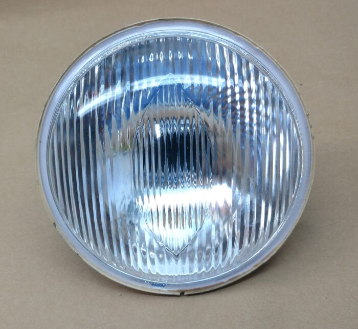 6.5" Headlight Glass Unit with Cat Eye & Pilot Bulb Hole - Image 2