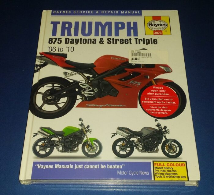 Triumph 675 Daytona & Speed Triple Service & Repair Manual - 2006-2010 - Haynes