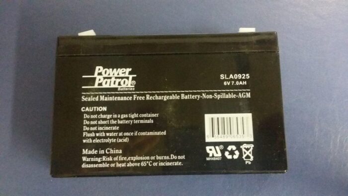 Sealed Battery - 6V - 3-5/8" Tall x 1-1/4" Wide x 5-3/4" Long - Maintenance Free