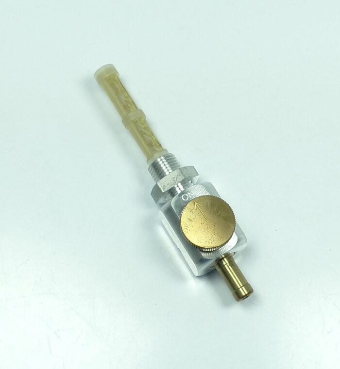 Alloy Body Reserve Petcock - 1/4" x 19BSP Threads - Straight Outlet Spigot - USA