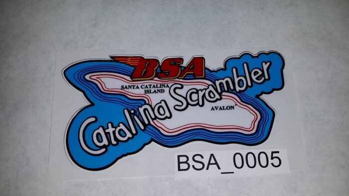 BSA "Catalina Scrambler" Decal - 5-1/2" x 2-3/4"