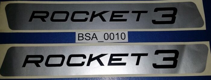 BSA Rocket 3 Decal - 10" x 1-1/2" - Sold As Pair