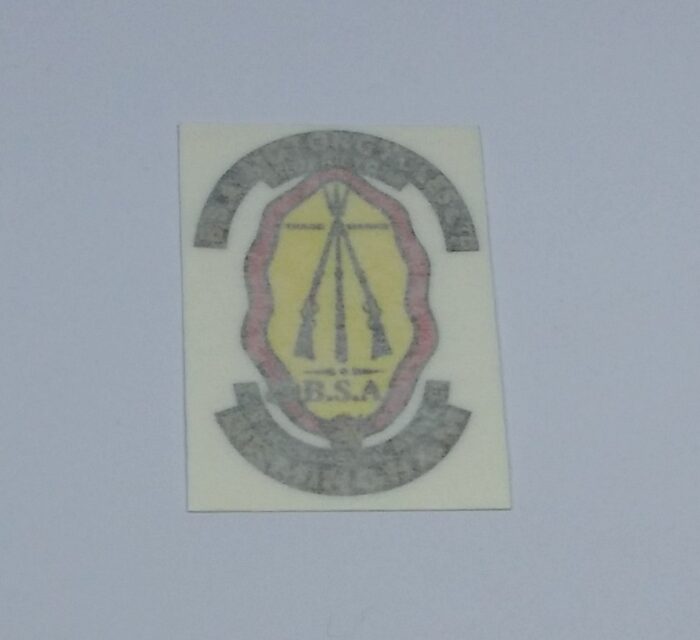 BSA Piled Arms Decal - Tall Version - 2-3/4" high x 1-1/2" wide
