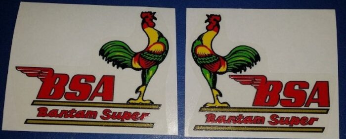 BSA Bantam Super Decal - Sold in Pair - 89mm x 76mm