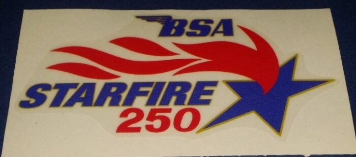 BSA "Starfire 250" Decal - 5" x 2.25"