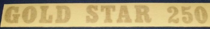 BSA Gold Star 250 Decal - 4-5/8" x 1/2" - Sold in Pairs