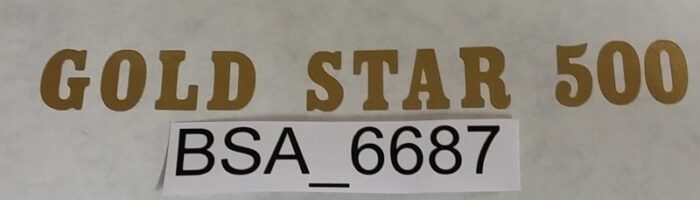 BSA "Gold Star 500" Decal - Sold as Pair - 5" x 1/2"