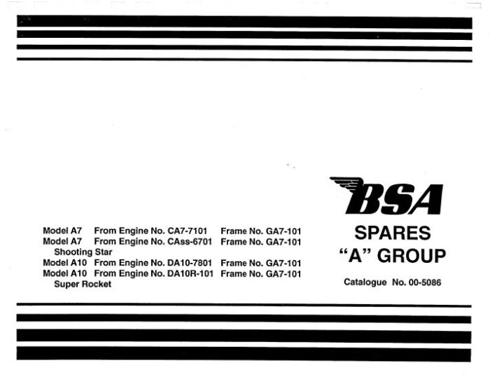 BSA 1962 A7 & A10 models