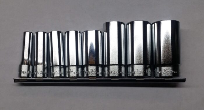 Whitworth Deep Socket Set - 3/8" Drive - 6 Point - Japan