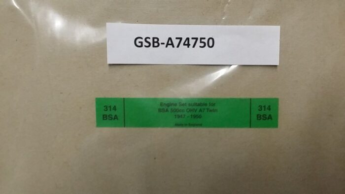 Engine Gasket Set - BSA A7 - 500cc OHV - 1947-50 - Image 2