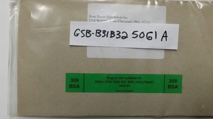 Engine Gasket Set - BSA B31 & B32 - 350cc - Alloy Head - 1950-61 - Image 2