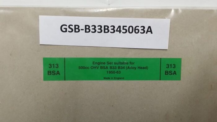 Engine Gasket Set - BSA B33 / B34 - 500cc - Alloy Head - 1950-63 - Image 2
