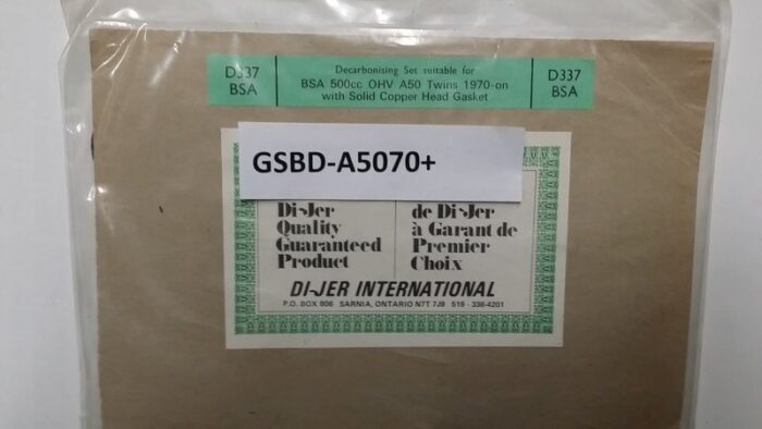 Top End Gasket Set - BSA - A50 - 1970 & On - Image 4
