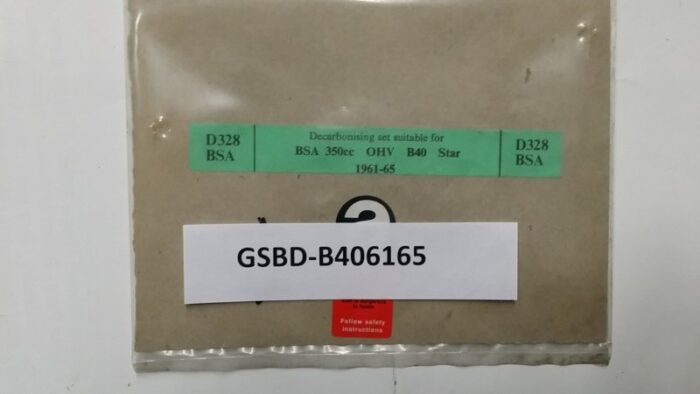 Top End Engine Gasket Set - BSA B40 Star - 350cc - 1961-65 - Image 2