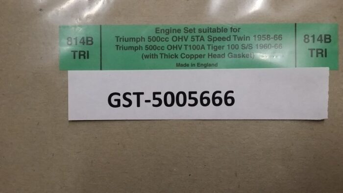 Engine Gasket Set - Triumph 500cc - 5TA 1956-66 & T100 1960-66 - Image 2
