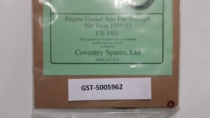 Engine Gasket Set - Triumph 500cc Twin - 1959-62 - Image 2