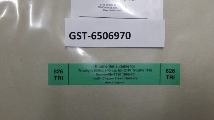 Engine Gasket Set - Triumph 650cc - 1969-70 - Image 2