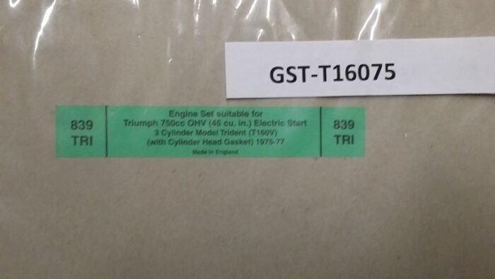 Engine Gasket Set - 750cc Triple - Triumph T160 Trident - 1975 - Image 2