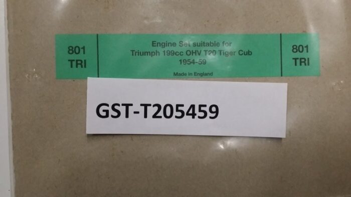 Engine Gasket Set - 200cc - Triumph T20 Tiger Cub - 1954-59 - Image 2