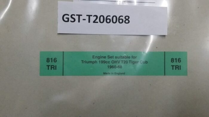 Engine Gasket Set - Triumph T20 Tiger Cub - 1960-68 - Image 2