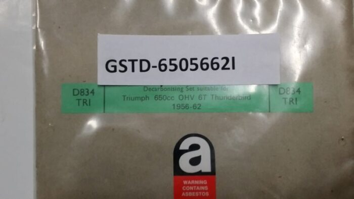 Top End Engine Gasket Set - Triumph 650cc - 6T Thunderbird - 1956-62 - Iron Head - Image 2