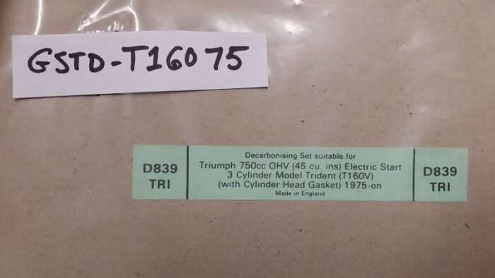 Top End Engine Gasket Set - Triumph T160 Trident - 1975 - Image 2
