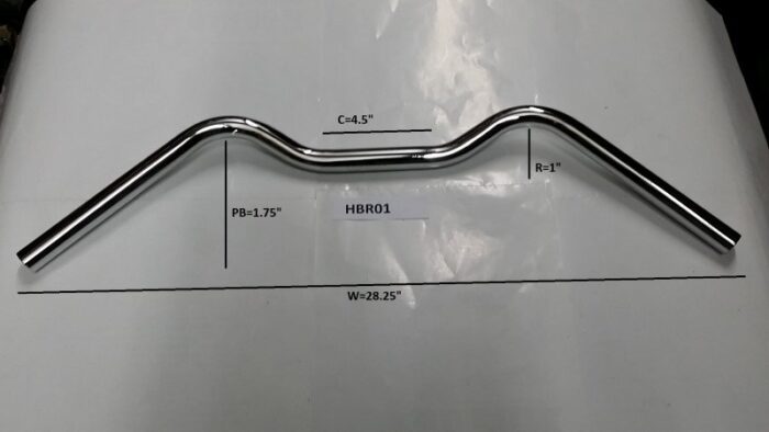 Norman Hyde "M" Model Handlebar - Chrome - 1" Diameter - Image 2