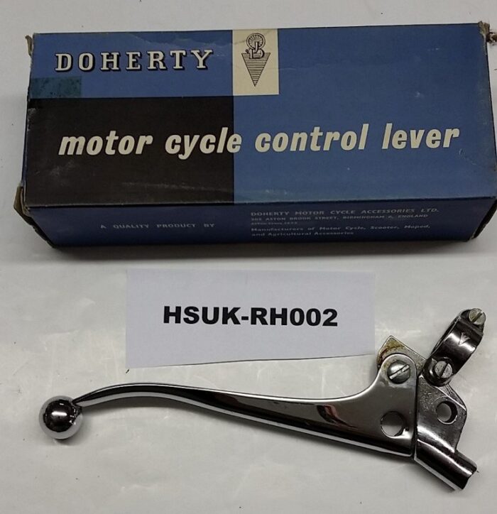 Brake Lever Assembly - 7/8" Diameter - Ball End - Sliding Adjuster - with Mirror Hole -  Horizontal Split - UK
