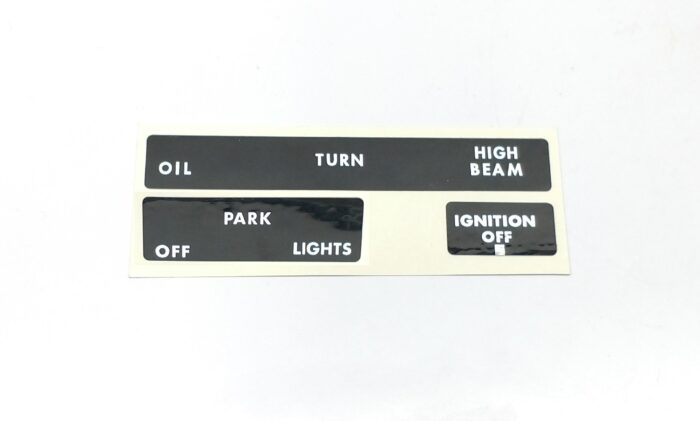Triumph Warning Light Panel Decal Set - 1976-78
