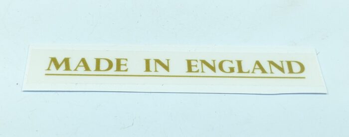 Norton "Made in England" Decal - Gold