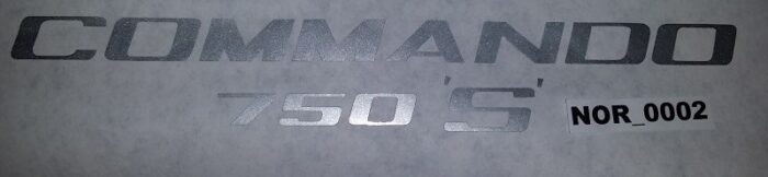 Norton Commando 750 "S" Decal - Silver
