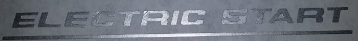Norton Electric Start Decal - Silver