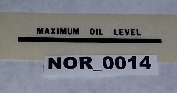 Norton "Maximum Oil Level" Decal - Black