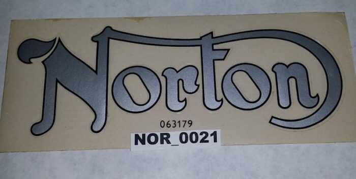 "Norton" Decal - Silver