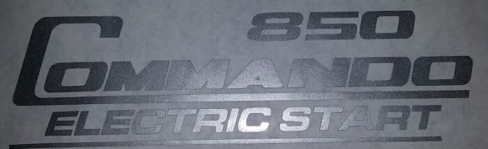Norton 850 Commando Electric Start Decal - Silver