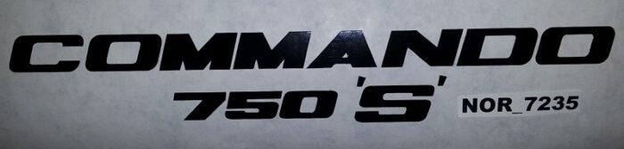 Norton Commando 750 "S" Decal - Black
