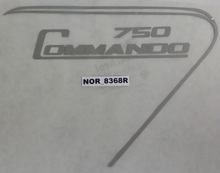 Norton 750 Commando Decal - Side Cover - Silver - Right Hand