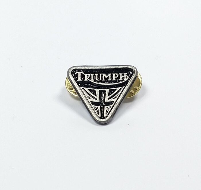 Triumph Triangle Logo Pin - Pewter - Made in USA