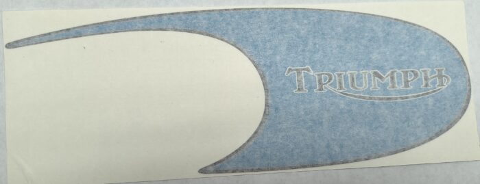 Triumph TR5MX Gas Tank Decal - 1973-74 - Blue - Right Hand