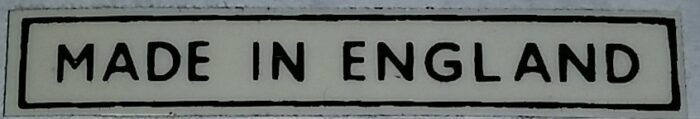 Triumph "Made in England" Decal - Black - 1-7/8" x 1/4"