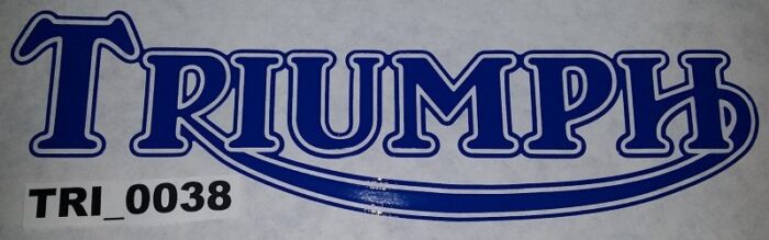 Triumph Logo Decal - Blue - 7" x 2"