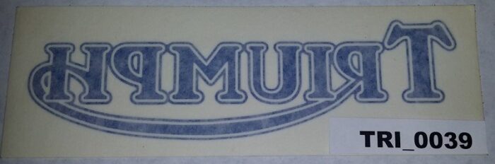 Triumph Logo Decal - Blue - Reversed - 7" x 2"