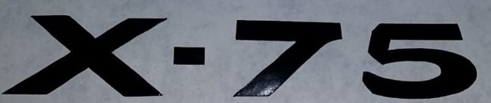 Triumph X-75 Decal - 3-1/2" x 5/8"
