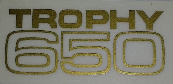 Triumph Trophy 650 Decal - Gold - 2-1/8" x 15/16"