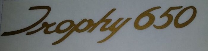 Triumph Trophy 650 Decal - Gold - 4-1/2" x 1"