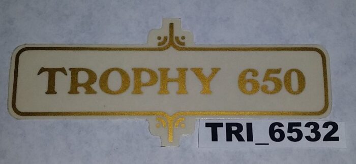 Triumph Trophy 650 Decal - Gold - 4-1/2" x 1-3/4"